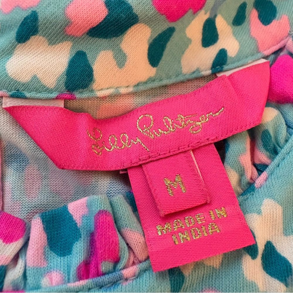 LILLY PULITZER Jerrica Swing Dress in Pink Blue Hottie Dottie! Great condition M - Picture 7 of 12